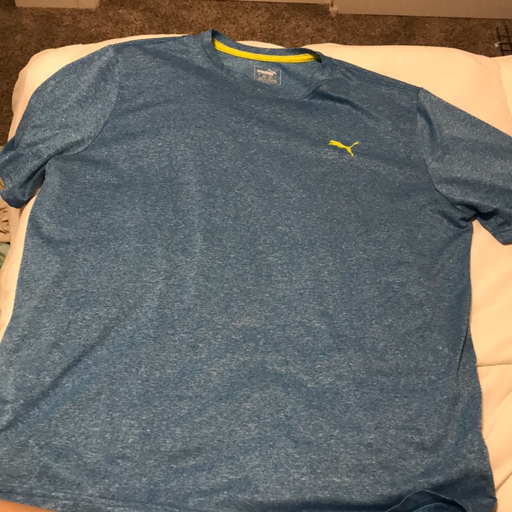blue puma workout shirt